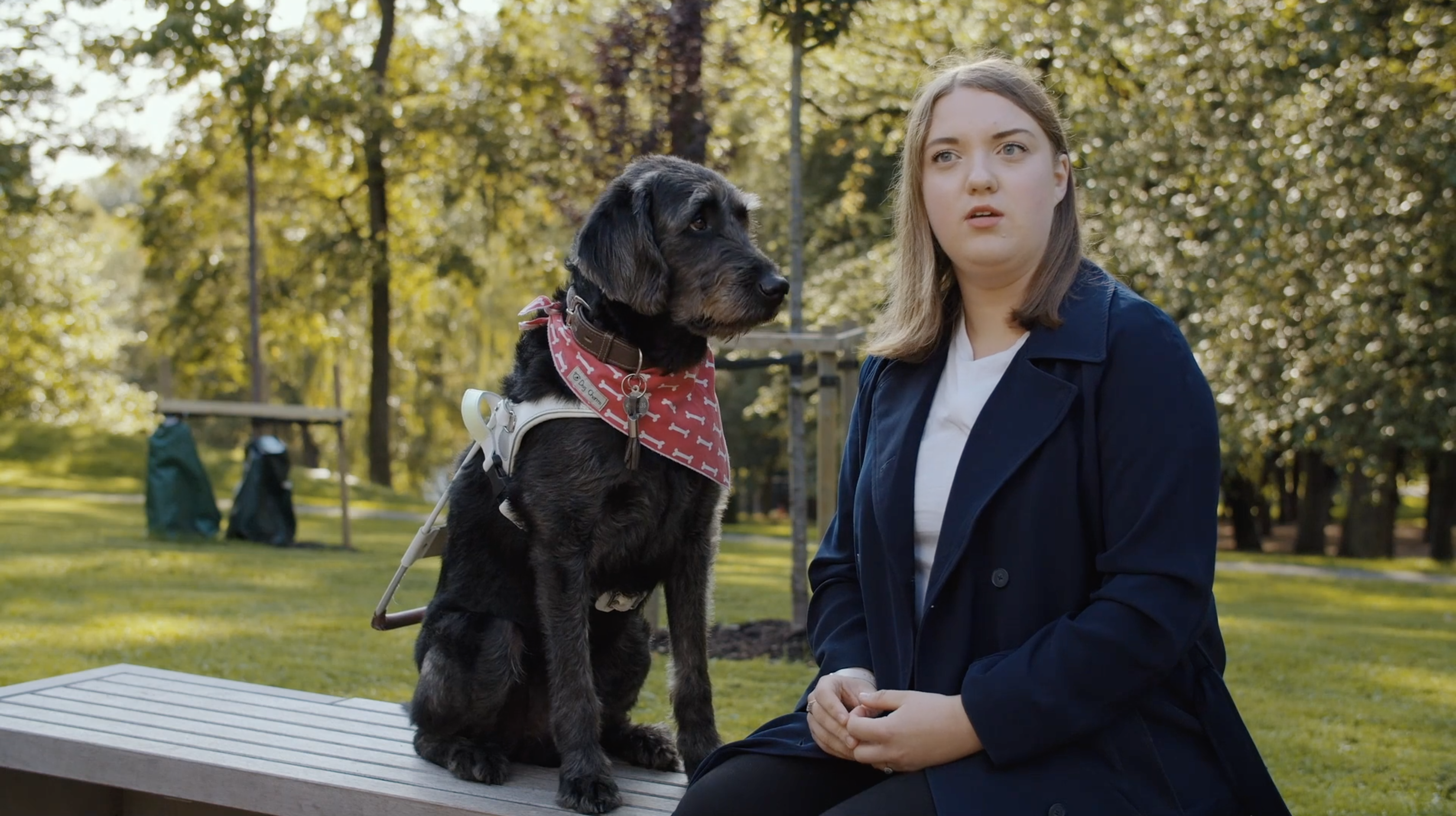 Førerhund og jente intervju
